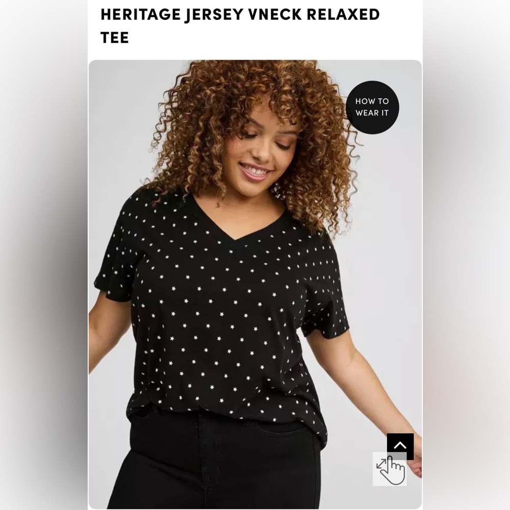 Torrid Size 2 (18/20) Jersey V-neck Relaxed Tee
